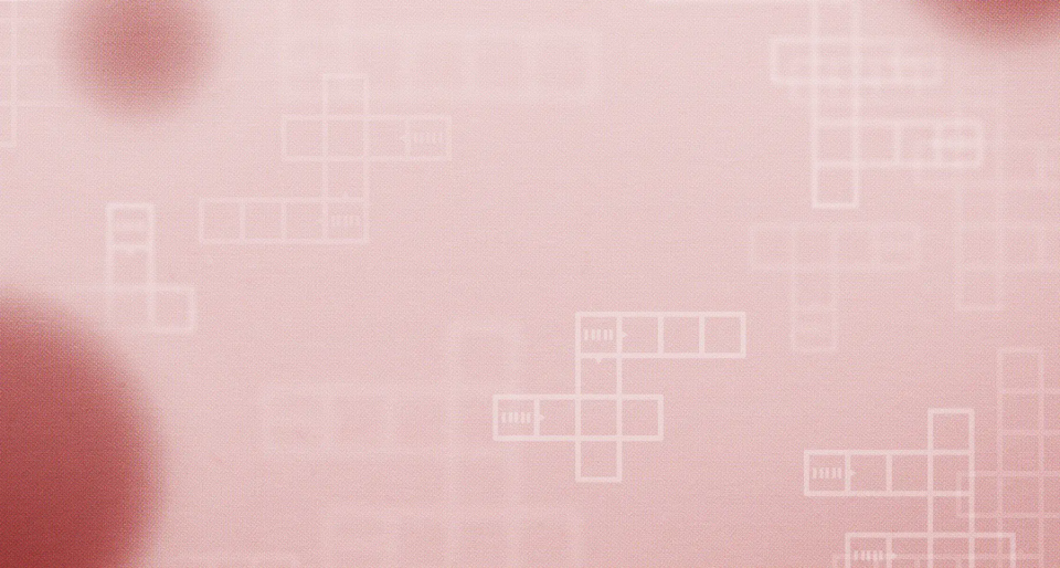 Light pink background with abstract geometric shapes and soft blurred circles.